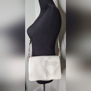 NWOT Juicy Couture Lovely Day Cream Flap Studded Crossbody Shoulder Bag Purse